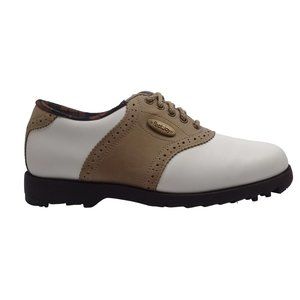 Footjoy Soft-Joys Sierra Women's Spikeless Golf Shoes 98776 White Tan Size 6M